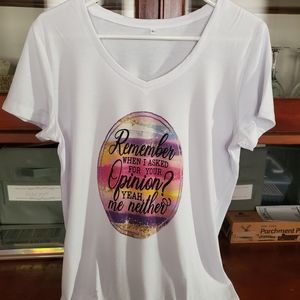 Hand Sublimated Tee- Opinions